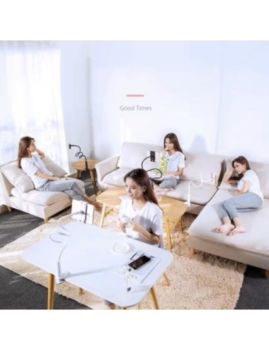 Soporte Brazo Ajustable 360° para Móvil y Tablet color Blanco