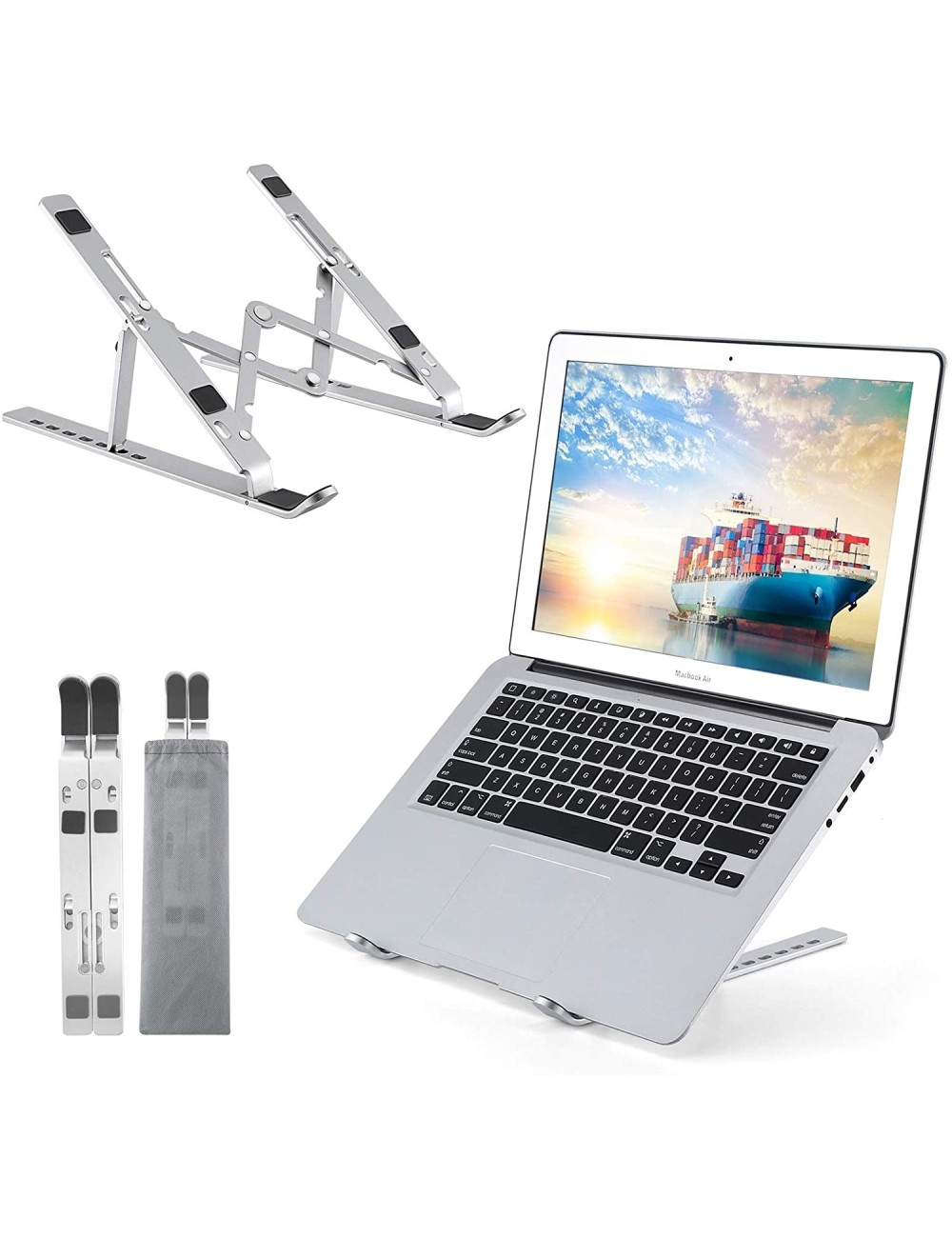 Soporte Ajustable para Portátil/Tablet de Aluminio 7 Posiciones Soporte Ajustable para Portátil/Tablet de Aluminio 7 Posiciones