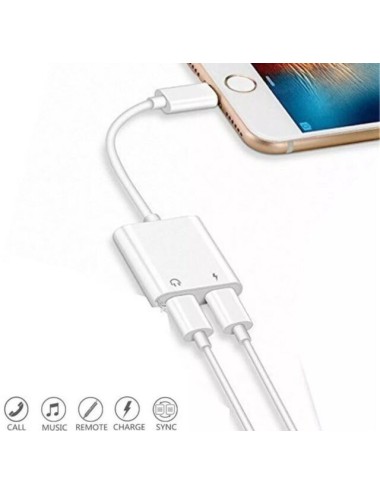 Adaptador Audio y Carga Para Iphone