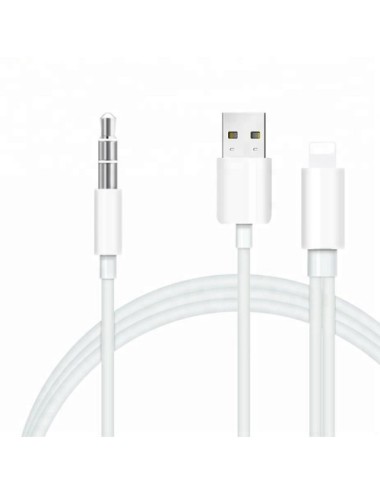 Cargador Lightning y Cable de Audio 3.5mm