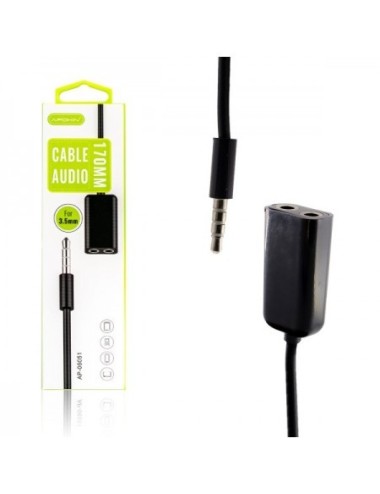 Cable De Audio Divisor 3.5MM 06051 Negro
