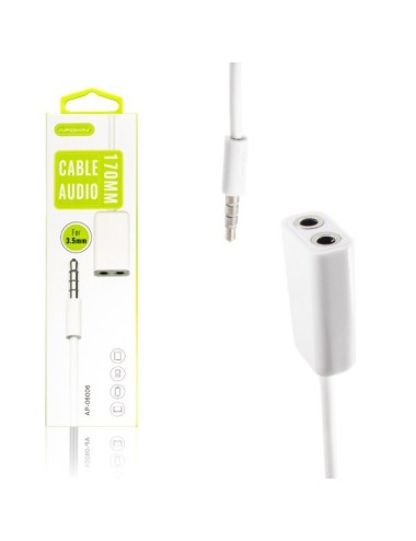 Cable De Audio Divisor 3.5MM 06006 Blanco