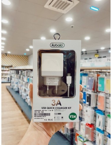 Cargador MicroUsb Blanco 3A V5M