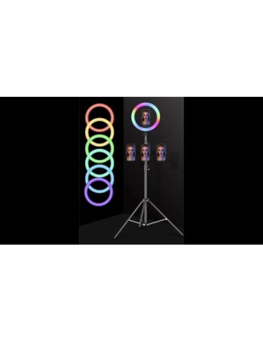 Aro De Luz Led RGB 26cm + Trípode