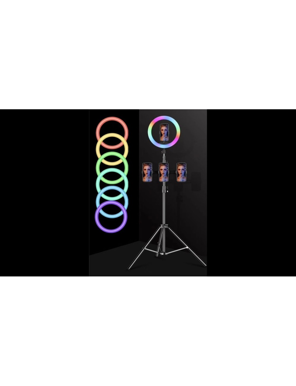 Aro De Luz Led RGB 26cm + Trípode Aro De Luz Led RGB 26cm + Trípode