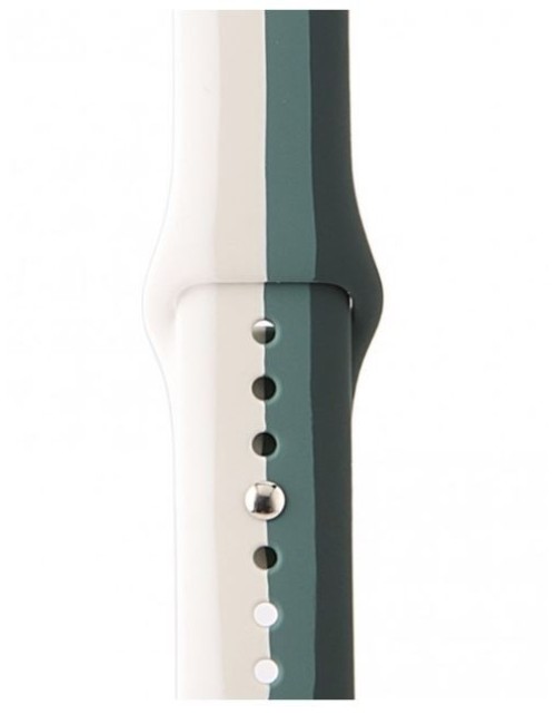 Correa Deportiva Apple Watch 38mm / 40mm - Multicolor Blanco/Beis/Verde Militar