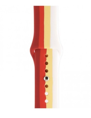 Correa Deportiva Apple Watch 38mm / 40mm - Multicolor Granate/Rojo/Amarillo/Blanco