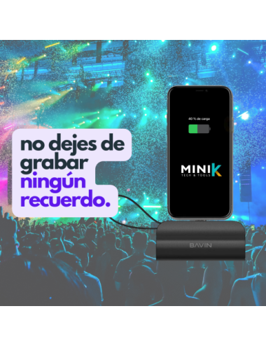 Mini Power Bank Lightninh 5.000mha 22.5W Bavin