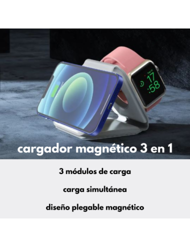 Cargador magnético 3 en 1