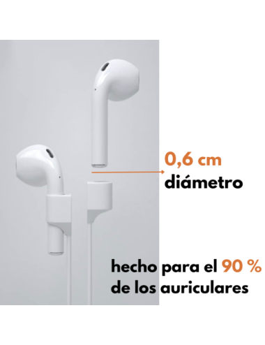 Pack 3 correas magnéticas antipérdida para auriculares inalámbricos, compatible con Airpods