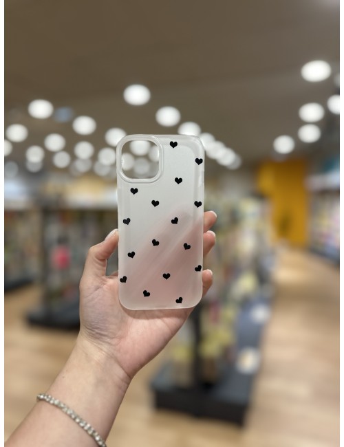 Funda corazones black hearts iPhone