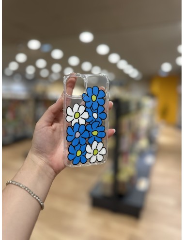Funda margaritas dibujo azul iPhone