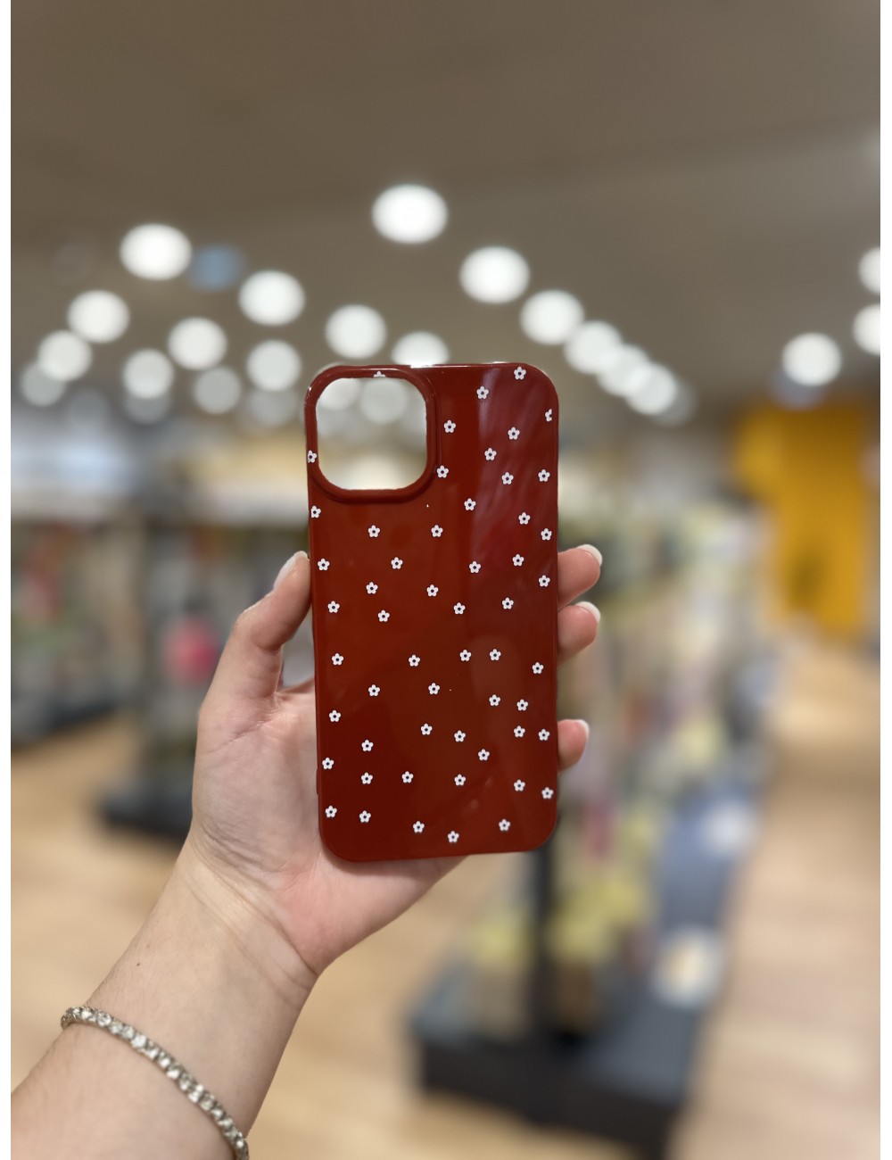 Funda flores burdeos iPhone 13 / 14 Funda flores burdeos iPhone 13 / 14